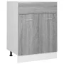 Armario inferior de cocina madera ingeniería gris 60x46x81,5 cm de , Armarios de cocina - Ref: Foro24-815577, Precio: 97,10 €...