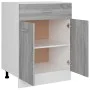 Armario inferior de cocina madera ingeniería gris 60x46x81,5 cm de , Armarios de cocina - Ref: Foro24-815577, Precio: 97,10 €...