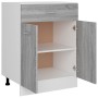 Armario inferior de cocina madera ingeniería gris 60x46x81,5 cm de , Armarios de cocina - Ref: Foro24-815577, Precio: 90,70 €...