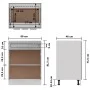 Armario inferior de cocina madera ingeniería gris 60x46x81,5 cm de , Armarios de cocina - Ref: Foro24-815577, Precio: 97,10 €...