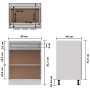 Armario inferior de cocina madera ingeniería gris 60x46x81,5 cm de , Armarios de cocina - Ref: Foro24-815577, Precio: 90,70 €...
