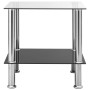 Mesa auxiliar de vidrio templado transparente 45x50x45 cm de , Mesas auxiliares - Ref: Foro24-249529, Precio: 47,34 €, Descue...