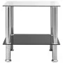 Mesa auxiliar de vidrio templado transparente 45x50x45 cm de , Mesas auxiliares - Ref: Foro24-249529, Precio: 46,49 €, Descue...