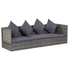 Gartenbett 200x60 cm synthetisches Rattangrau von vidaXL, Liegen - Ref: Foro24-43959, Preis: 276,50 €, Rabatt: %
