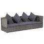 Cama de jardín 200x60 cm ratán sintético gris de vidaXL, Tumbonas - Ref: Foro24-43959, Precio: 276,50 €, Descuento: %
