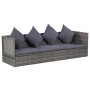 Cama de jardín 200x60 cm ratán sintético gris de vidaXL, Tumbonas - Ref: Foro24-43959, Precio: 265,01 €, Descuento: %