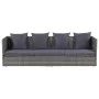 Cama de jardín 200x60 cm ratán sintético gris de vidaXL, Tumbonas - Ref: Foro24-43959, Precio: 276,50 €, Descuento: %