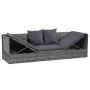 Cama de jardín 200x60 cm ratán sintético gris de vidaXL, Tumbonas - Ref: Foro24-43959, Precio: 276,50 €, Descuento: %