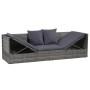 Cama de jardín 200x60 cm ratán sintético gris de vidaXL, Tumbonas - Ref: Foro24-43959, Precio: 265,01 €, Descuento: %