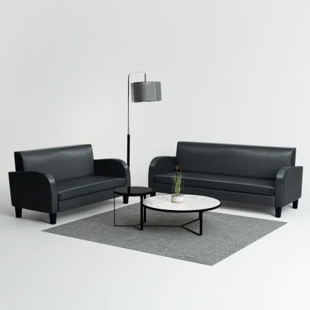 Conjunto de sofás 2 piezas cuero sintético negro de , Sofás - Ref: Foro24-275227, Precio: 794,33 €, Descuento: %