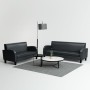 Conjunto de sofás 2 piezas cuero sintético negro de , Sofás - Ref: Foro24-275227, Precio: 809,34 €, Descuento: %