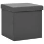 Taburetes de almacenaje plegables 2 uds gris PVC de , Taburetes y sillas plegables - Ref: Foro24-338788, Precio: 33,75 €, Des...