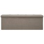 Banco de almacenamiento plegable lino sintético gris taupe de , Bancos para recibidores y almacenamiento - Ref: Foro24-338797...