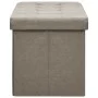 Banco de almacenamiento plegable lino sintético gris taupe de , Bancos para recibidores y almacenamiento - Ref: Foro24-338797...
