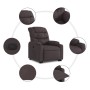 Sillón eléctrico reclinable elevable de tela marrón oscuro en Sillones | Comprar online en Foru.es
