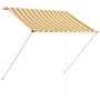 Toldo retráctil amarillo y blanco 100x150 cm de , Toldos - Ref: Foro24-145890, Precio: 33,02 €, Descuento: %