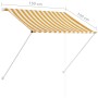 Toldo retráctil amarillo y blanco 100x150 cm de , Toldos - Ref: Foro24-145890, Precio: 33,02 €, Descuento: %