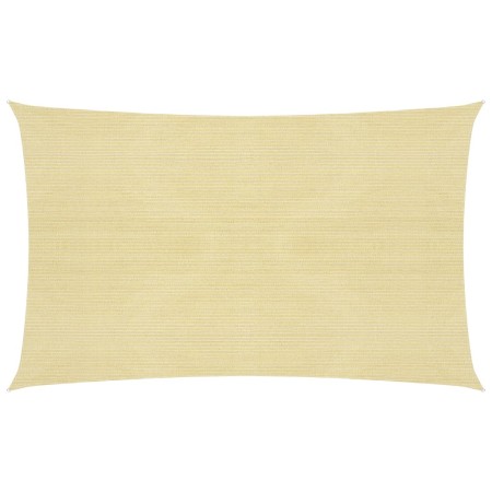 Toldo de vela beige HDPE 160 g/m² 3x5 m de , Sombrillas - Ref: Foro24-311129, Precio: 34,10 €, Descuento: %