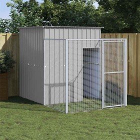 Caseta perros corral acero galvanizado gris claro 165x251x181cm en Casetas para perros | Comprar online en Foru.es