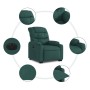 Sillón eléctrico reclinable elevable de tela verde oscuro en Sillones | Comprar online en Foru.es