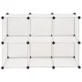 Estantería de cubos con 6 compartimentos blanco de vidaXL, Zapateros y organizadores de calzado - Ref: Foro24-244922, Precio:...