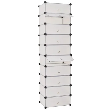 Zapatero apilable con 10 compartimentos blanco de vidaXL, Zapateros y organizadores de calzado - Ref: Foro24-244919, Precio: ...