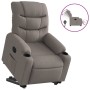 Sillón eléctrico reclinable elevable de tela gris taupe en Sillones | Comprar online en Foru.es