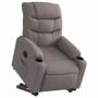 Sillón eléctrico reclinable elevable de tela gris taupe en Sillones | Comprar online en Foru.es