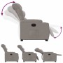 Sillón eléctrico reclinable elevable de tela gris taupe en Sillones | Comprar online en Foru.es