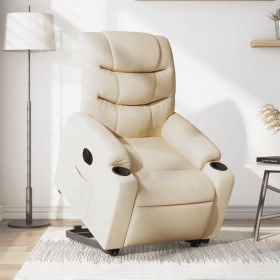 Sillón eléctrico reclinable elevable de tela color crema en Sillones | Comprar online en Foru.es