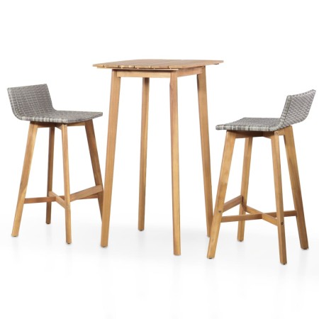 Set mesa y sillas de bar 3 pzas madera maciza acacia de vidaXL, Conjuntos de jardín - Ref: Foro24-44220, Precio: 185,21 €, De...