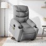 Sillón de masaje eléctrico reclinable elevable tela gris claro en Sillones | Comprar online en Foru.es