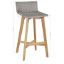 Set mesa y sillas de bar 3 pzas madera maciza acacia de vidaXL, Conjuntos de jardín - Ref: Foro24-44220, Precio: 185,21 €, De...