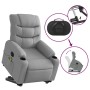 Sillón de masaje eléctrico reclinable elevable tela gris claro en Sillones | Comprar online en Foru.es