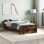 Estructura de cama madera de ingeniería roble ahumado 90x190 cm de , Camas y somieres - Ref: Foro24-835943, Precio: 73,92 €, ...