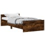Estructura de cama madera de ingeniería roble ahumado 90x190 cm de , Camas y somieres - Ref: Foro24-835943, Precio: 73,92 €, ...