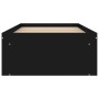 Estructura de cama negra 75x190 cm de , Camas y somieres - Ref: Foro24-3203846, Precio: 111,89 €, Descuento: %