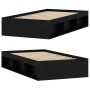 Estructura de cama negra 90x200 cm de , Camas y somieres - Ref: Foro24-3203825, Precio: 119,97 €, Descuento: %