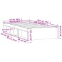 Estructura de cama negra 90x200 cm de , Camas y somieres - Ref: Foro24-3203825, Precio: 119,97 €, Descuento: %
