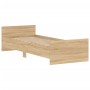 Estructura de cama madera de ingeniería Sonoma roble 75x190 cm de , Camas y somieres - Ref: Foro24-835948, Precio: 70,17 €, D...