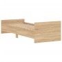 Estructura de cama madera de ingeniería Sonoma roble 75x190 cm de , Camas y somieres - Ref: Foro24-835948, Precio: 70,17 €, D...