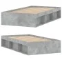 Estructura de cama gris hormigón 90x200 cm de , Camas y somieres - Ref: Foro24-3203827, Precio: 142,93 €, Descuento: %