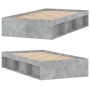 Estructura de cama gris hormigón 90x200 cm de , Camas y somieres - Ref: Foro24-3203827, Precio: 145,16 €, Descuento: %