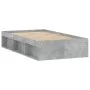 Estructura de cama gris hormigón 90x200 cm de , Camas y somieres - Ref: Foro24-3203827, Precio: 142,93 €, Descuento: %