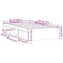 Estructura de cama gris hormigón 90x200 cm de , Camas y somieres - Ref: Foro24-3203827, Precio: 142,93 €, Descuento: %