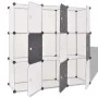 Armario cubo organizador con 9 compartimentos negro y blanco de vidaXL, Zapateros y organizadores de calzado - Ref: Foro24-24...