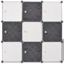 Armario cubo organizador con 9 compartimentos negro y blanco de vidaXL, Zapateros y organizadores de calzado - Ref: Foro24-24...