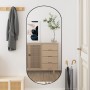 Espejo de pared vidrio ovalado 45x100 cm de , Espejos - Ref: Foro24-350458, Precio: 47,30 €, Descuento: %