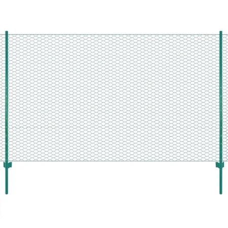 Wire mesh fence with steel posts 25x2 m green by , fence panels - Ref: Foro24-144612, Price: 178,12 €, Discount: %