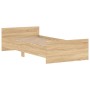 Estructura de cama madera de ingeniería roble Sonoma 90x200 cm de , Camas y somieres - Ref: Foro24-835927, Precio: 90,52 €, D...